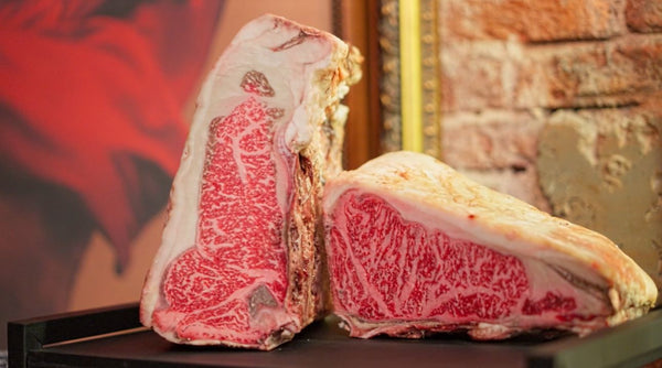 45 Days Dry Aged Robbins Island Tasmanian Wagyu Bone In Striploin MB7-8