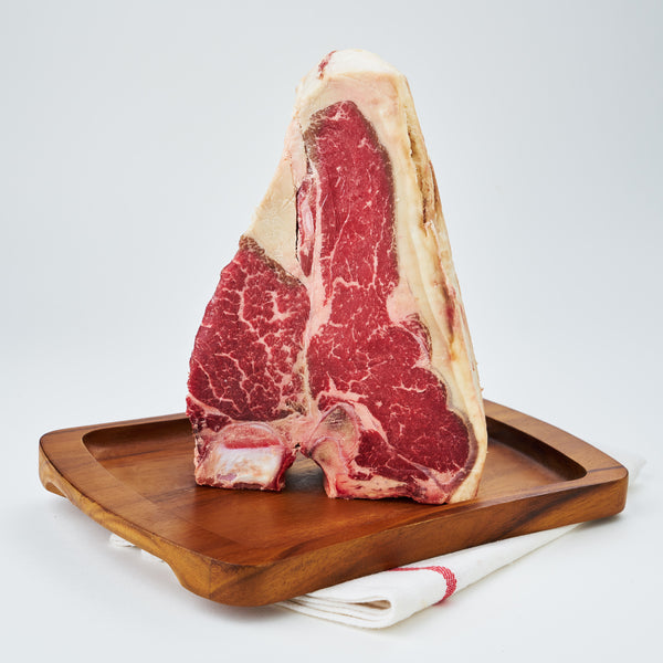 45 Days Dry Aged Barley Fed Porterhouse Steak MS3+