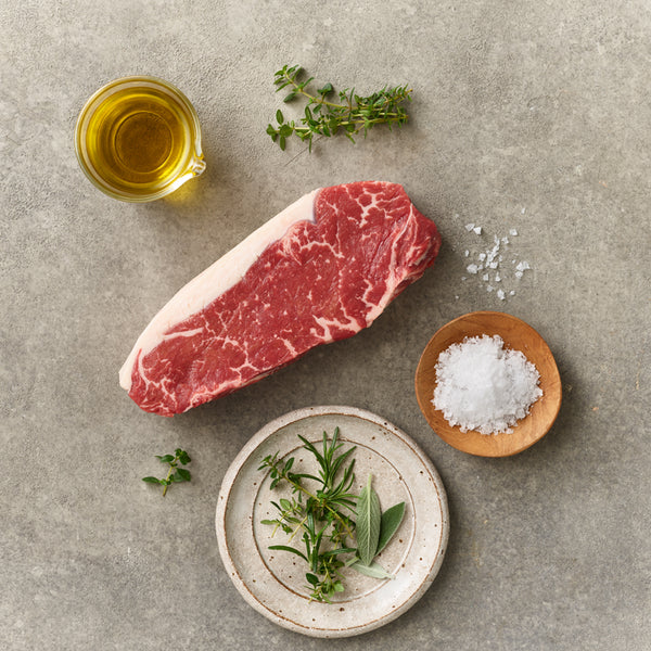 Barley Fed Free-Range Beef Striploin Steak MS2