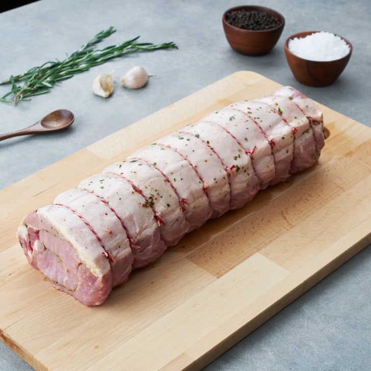 Rolled Canadian Rare Breed Pork Loin Roast